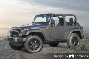 Insurance rates Jeep Wrangler in San Francisco